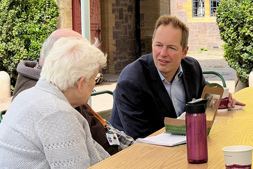 Richard Foord MP speaking to carers