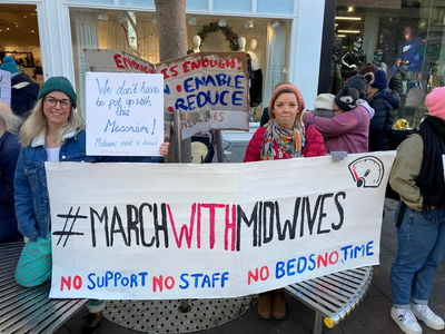 March with Midwives marchers
