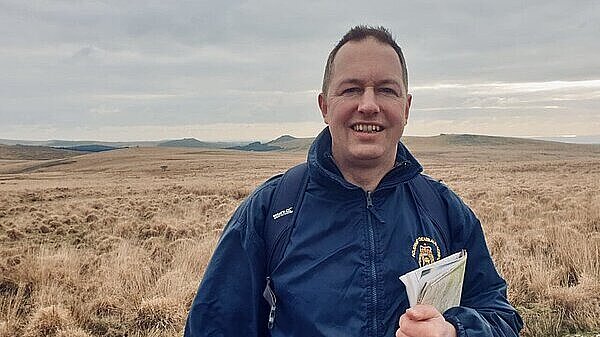 Richard Foord stood on Dartmoor