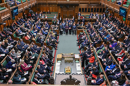 The House of Commons Chamber full with MPs