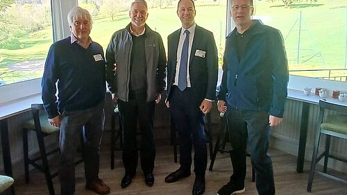 L-R: Chris Lockyear, Martin Crockett, Richard Foord and Paul Maddison, at the Sidmouth Chamber of Commerce meeting.